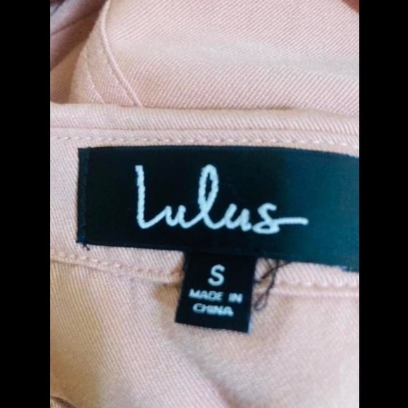 Lulu’s Mauve Pink Lace Up Long Sleeve Shirt Dress - Picture 2 of 4